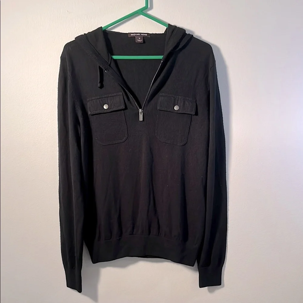 Michael Kors Black hoodie ‎ 1/4 Zip Sweater